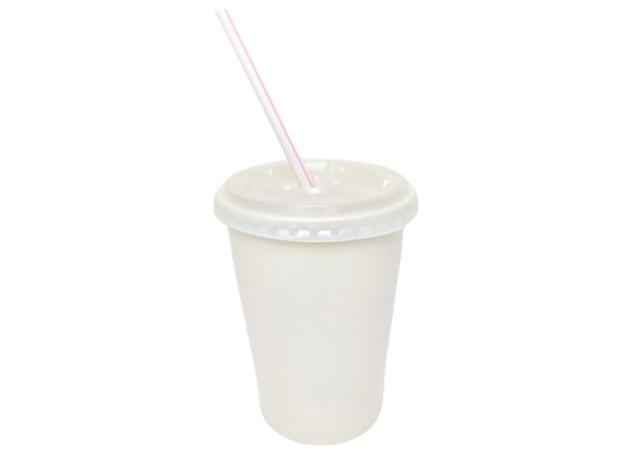 Copo de Papel Biodegradável 240 ml com Tampa para Canudo 200 unidades - M.B. Menor preço em Copo de Papel Biodegradável 240 ml com Tampa para Canudo 200 unidades - M.B.