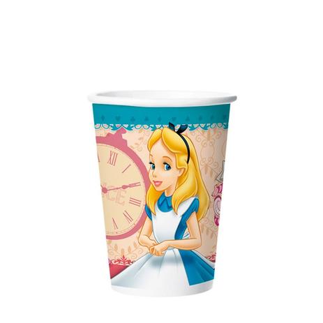 Copo de Papel Descartável Alice no País das Maravilhas 180ml 08 unidades Regina Festas Menor preço em Copo de Papel Descartável Alice no País das Maravilhas 180ml 08 unidades Regina Festas