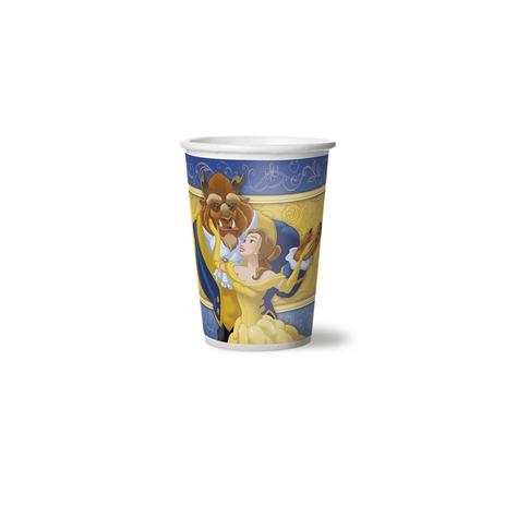 Copo de Papel Descartável Bela e a Fera 180ml 08 unidades Regina Festas Menor preço em Copo de Papel Descartável Bela e a Fera 180ml 08 unidades Regina Festas