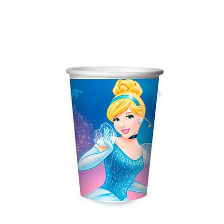 Copo de Papel Descartável Cinderela 08 unidades 330ml Regina Festas Menor preço em Copo de Papel Descartável Cinderela 08 unidades 330ml Regina Festas