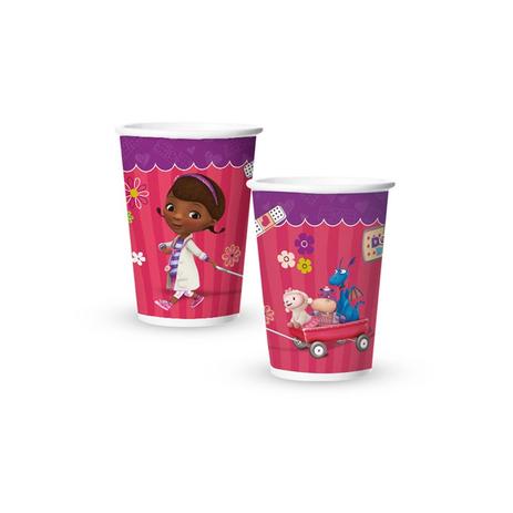 Copo de Papel Descartável Doutora Brinquedos 180ml 08 unidades Regina Festas Menor preço em Copo de Papel Descartável Doutora Brinquedos 180ml 08 unidades Regina Festas