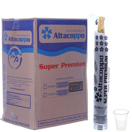 Copo de Plástico Descartável PP Transparente de 300ml Caixa com 2000 Unidades Altacoppo Menor preço em Copo de Plástico Descartável PP Transparente de 300ml Caixa com 2000 Unidades Altacoppo