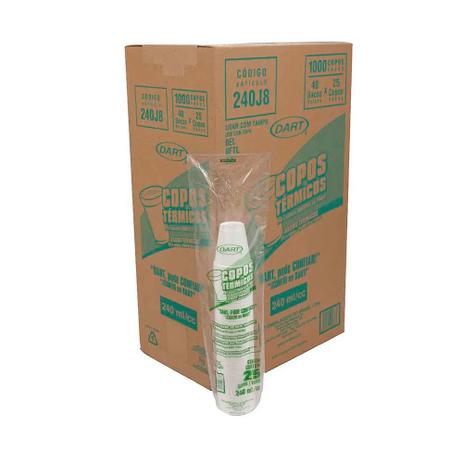 Copo Descartável Térmico de Isopor Dart 240ml Menor preço em Copo Descartável Térmico de Isopor Dart 240ml
