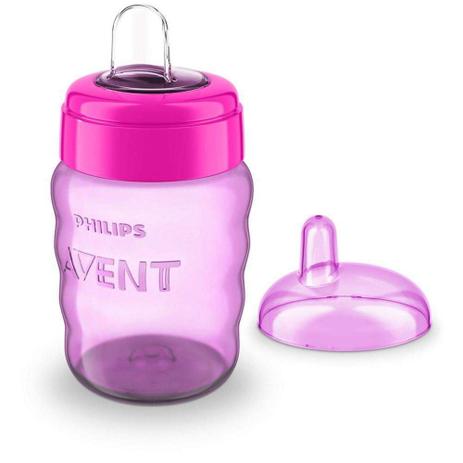 Copo Easy Sip Cup Com Bico De Silicone Menina 260ml - Philips Avent Menor preço em Copo Easy Sip Cup Com Bico De Silicone Menina 260ml - Philips Avent