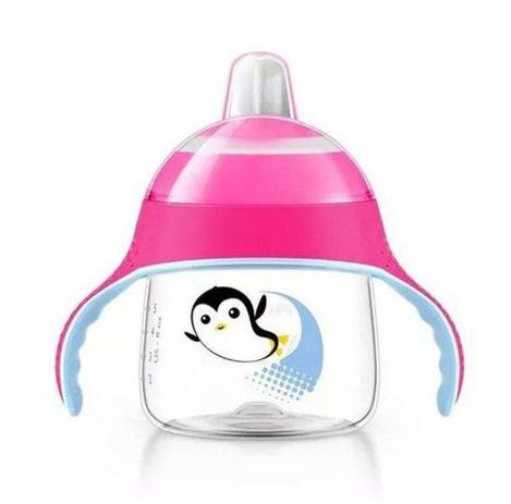 Copo Infantil Pinguim 200 Ml Bico Silicone Avent Bpa Free Rosa - Philips avent Menor preço em Copo Infantil Pinguim 200 Ml Bico Silicone Avent Bpa Free Rosa - Philips avent