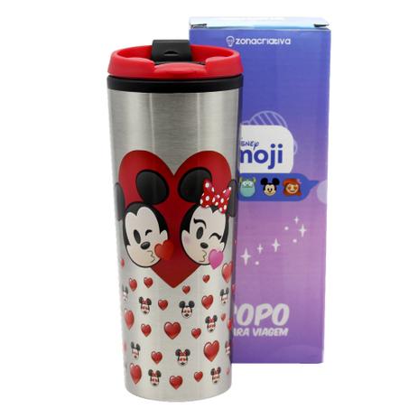 Copo metal com tampa mickey e minnie emoji 450ml - Pdv Menor preço em Copo metal com tampa mickey e minnie emoji 450ml - Pdv