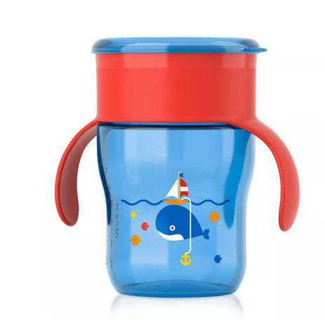 Copo Natural 260ml 9m+ Azul/Vermelho Philips Avent Menor preço em Copo Natural 260ml 9m+ Azul/Vermelho Philips Avent