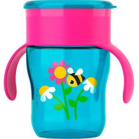 Copo Natural Anti-vazamento 260ml Azul Com Rosa Philips Avent SCF782/20 Menor preço em Copo Natural Anti-vazamento 260ml Azul Com Rosa Philips Avent SCF782/20