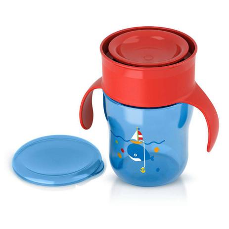 Copo Natural de Transição 260ml 360 Azul e Rosa - Philips Avent Menor preço em Copo Natural de Transição 260ml 360 Azul e Rosa - Philips Avent