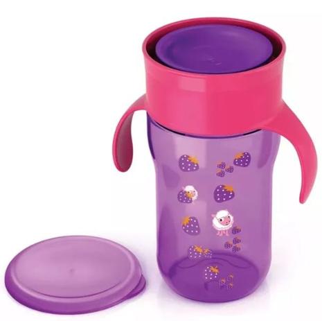 Copo Para Transição Com Tampa Natural 340ml Roxo Avent - Philips avent Menor preço em Copo Para Transição Com Tampa Natural 340ml Roxo Avent - Philips avent