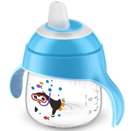 Copo Pinguim 200 ML Avent Azul Menor preço em Copo Pinguim 200 ML Avent Azul