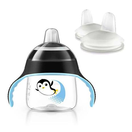 Copo Pinguim 200ml Preto e Bicos - Philips Avent Menor preço em Copo Pinguim 200ml Preto e Bicos - Philips Avent