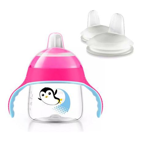 Copo Pinguim 200ml Rosa e Bicos - Philips Avent Menor preço em Copo Pinguim 200ml Rosa e Bicos - Philips Avent