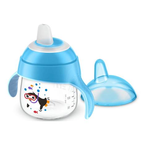 Copo Pinguim Philips Avent 200ml Antivazamento - Azul Menor preço em Copo Pinguim Philips Avent 200ml Antivazamento - Azul