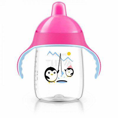 Copo Pinguim Rosa 340ml Avent Philips Menor preço em Copo Pinguim Rosa 340ml Avent Philips