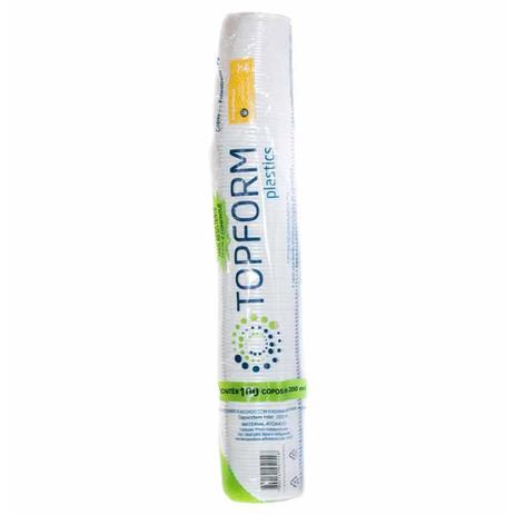 Copo plastico 200ml branco agua 100un / 25pc / topform Menor preço em Copo plastico 200ml branco agua 100un / 25pc / topform