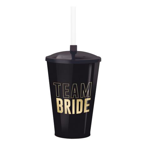 Copo Plástico 500Ml C/Tampa/Canudo Team Bride Dec. Festa - Cromus Menor preço em Copo Plástico 500Ml C/Tampa/Canudo Team Bride Dec. Festa - Cromus