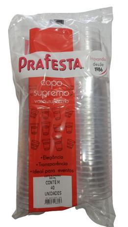 Copo Semi Acrílico Liso Transparente Supremo 300ml c/40un - Prafesta Menor preço em Copo Semi Acrílico Liso Transparente Supremo 300ml c/40un - Prafesta