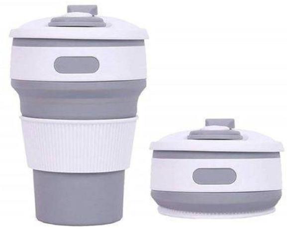 Copo Silicone Retrátil Dobrável Térmico Chá Café 350ml Bolsa Cor: Cinza - Home Menor preço em Copo Silicone Retrátil Dobrável Térmico Chá Café 350ml Bolsa Cor: Cinza - Home
