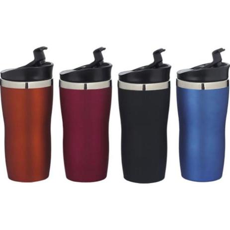 Copo Térmico Aço Inox Emborrachado 450 Ml Coffee To Go Mor Menor preço em Copo Térmico Aço Inox Emborrachado 450 Ml Coffee To Go Mor