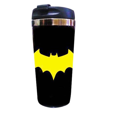 COPO TERMICO BATMAN LOGO AMARELO/PRETO 450ml - Dc Menor preço em COPO TERMICO BATMAN LOGO AMARELO/PRETO 450ml - Dc