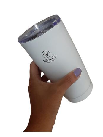 Copo Térmico c/ Tampa 600ml Gelado Quente Original Branco - Wolff é boa?