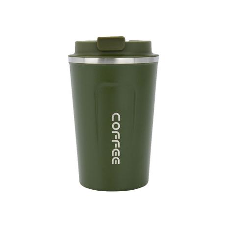 Copo Térmico Coffee Mugs Aço Inoxidável Emborrachado Para Café Chá 510ml - Verde Menor preço em Copo Térmico Coffee Mugs Aço Inoxidável Emborrachado Para Café Chá 510ml - Verde