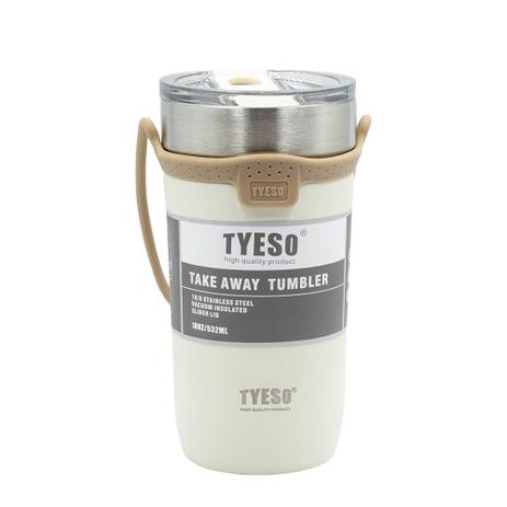 Copo Térmico Com Alça e Tampa com Isolamento A Vácuo Bege 550ml - Tyeso Menor preço em Copo Térmico Com Alça e Tampa com Isolamento A Vácuo Bege 550ml - Tyeso