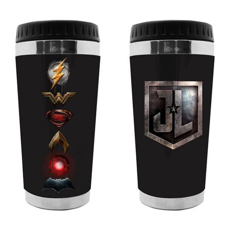 Copo Térmico de Plástico 500ml Liga da Justiça Urban Menor preço em Copo Térmico de Plástico 500ml Liga da Justiça Urban