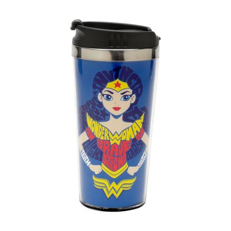 Copo Térmico de Plástico Azul 500ml Mulher Maravilha Urban é boa?
