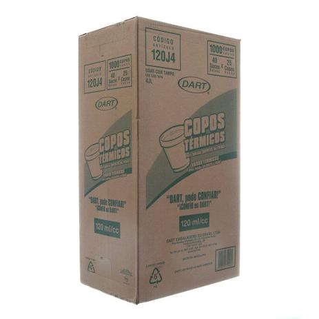 Copo Térmico deIsopor DART 120 ML - Cx. c/ 1.000 Unidades Menor preço em Copo Térmico deIsopor DART 120 ML - Cx. c/ 1.000 Unidades