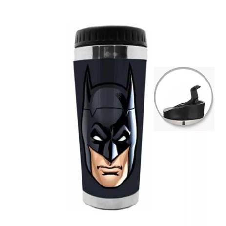 Copo Termico Liga Da Justiça Core Batman Face Preto 450ml - Pdv Menor preço em Copo Termico Liga Da Justiça Core Batman Face Preto 450ml - Pdv