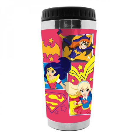 Copo Térmico Plástico WB Heróis Fighting 500ml Heróis Urban Rosa Menor preço em Copo Térmico Plástico WB Heróis Fighting 500ml Heróis Urban Rosa