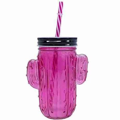 Copo Vidro Pink Cactos 450ml - Produtos infinity presentes Menor preço em Copo Vidro Pink Cactos 450ml - Produtos infinity presentes