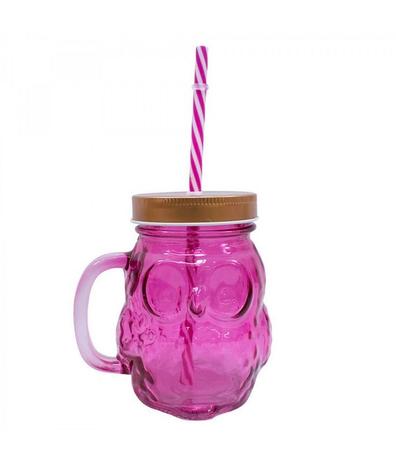 Copo Vidro Pink Coruja 450ml - Produtos infinity presentes Menor preço em Copo Vidro Pink Coruja 450ml - Produtos infinity presentes