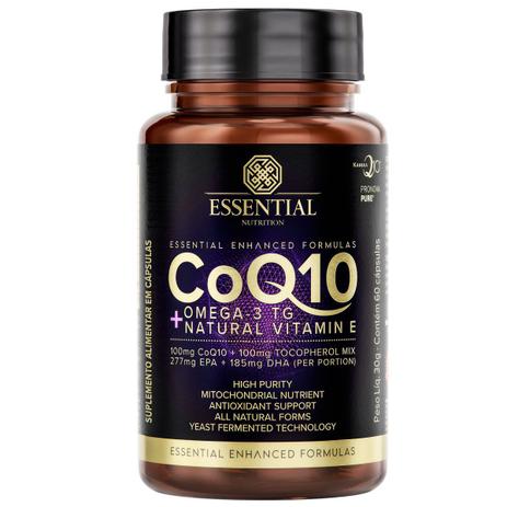 Coq10 + Ômega 3 TG Essential Nutrition - 60 Cápsulas Menor preço em Coq10 + Ômega 3 TG Essential Nutrition - 60 Cápsulas