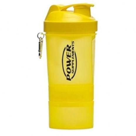 Coqueteleira 2 Doses e porta cápsulas 400ml - Amarela - Power Supplements Menor preço em Coqueteleira 2 Doses e porta cápsulas 400ml - Amarela - Power Supplements