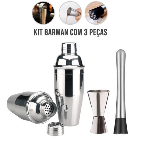 Coqueteleira + Socador Dosador Inox 500ml Caipirinha Drinks - Clink Menor preço em Coqueteleira + Socador Dosador Inox 500ml Caipirinha Drinks - Clink