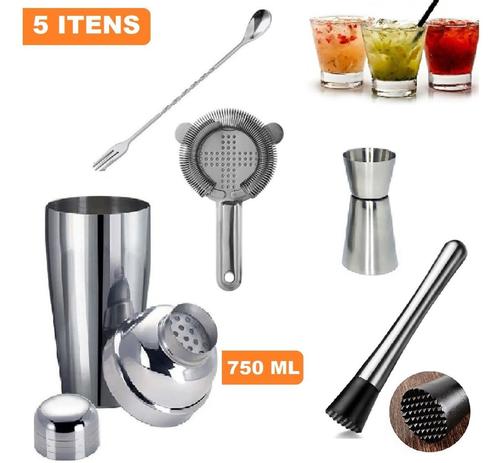 Coqueteleira + Socador Dosador Inox 750ml Caipirinha Drinks - Clink Menor preço em Coqueteleira + Socador Dosador Inox 750ml Caipirinha Drinks - Clink
