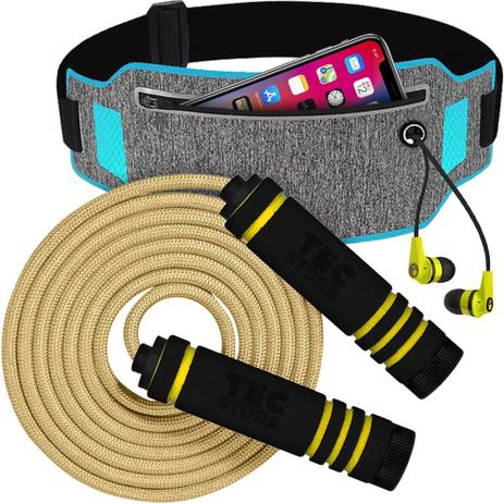Corda De Pular + Pochete Corrida Celular Academia Treino Fit - Mbfit Menor preço em Corda De Pular + Pochete Corrida Celular Academia Treino Fit - Mbfit