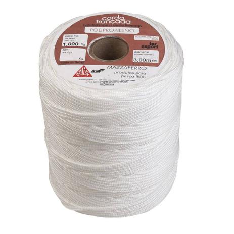 Corda de Seda Grilon Branca Trançada 3 mm 1 kg com 205 m Menor preço em Corda de Seda Grilon Branca Trançada 3 mm 1 kg com 205 m