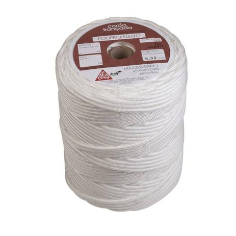 Corda de Seda Grilon Branca Trançada 5 mm 4 kg com 330 m Menor preço em Corda de Seda Grilon Branca Trançada 5 mm 4 kg com 330 m