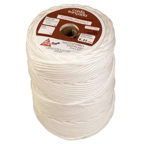 Corda de Seda Grilon Branca Trançada 6 mm 4 kg com 240 m Menor preço em Corda de Seda Grilon Branca Trançada 6 mm 4 kg com 240 m