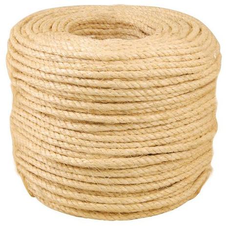 Corda de Sisal Natural trançada em 3 pernas Ideal Para Artesanato 10MM-40MTS - Embrafios Menor preço em Corda de Sisal Natural trançada em 3 pernas Ideal Para Artesanato 10MM-40MTS - Embrafios