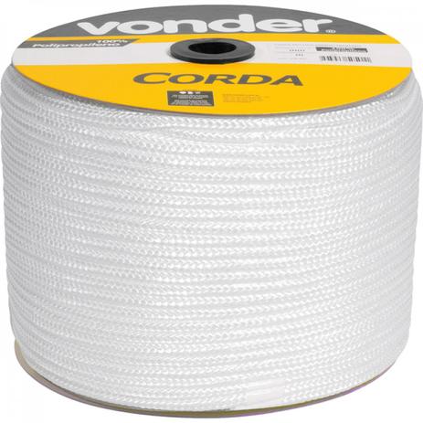 Corda multifilamento trançada 10 mm x 190 m cor branca Vonder Branco Menor preço em Corda multifilamento trançada 10 mm x 190 m cor branca Vonder Branco