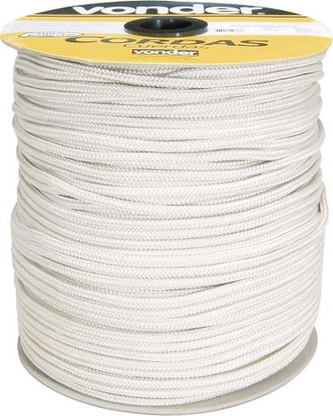 Corda multifilamento trançada 10,0mm 11,0kg 147 metros branca poliéster carretel - Vonder Menor preço em Corda multifilamento trançada 10,0mm 11,0kg 147 metros branca poliéster carretel - Vonder