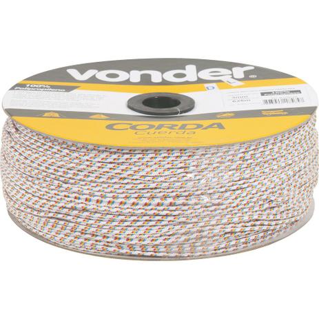 Corda multifilamento trançada 10,0mm 8,0kg 190 metros multicor polipropileno carretel - Vonder Menor preço em Corda multifilamento trançada 10,0mm 8,0kg 190 metros multicor polipropileno carretel - Vonder
