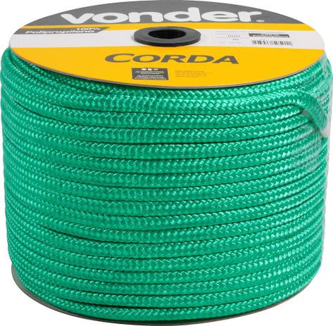 Corda Multifilamento Trançada 10mm 190m Verde Carretel - Vonder Menor preço em Corda Multifilamento Trançada 10mm 190m Verde Carretel - Vonder