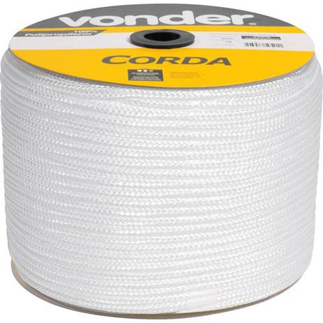 Corda Multifilamento Trançada 8 mm X 258 M Branca - Vonder Menor preço em Corda Multifilamento Trançada 8 mm X 258 M Branca - Vonder