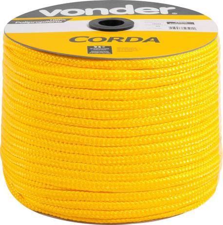 Corda Multifilamento Trançada 8mm 258m Amarela Carretel - Vonder Menor preço em Corda Multifilamento Trançada 8mm 258m Amarela Carretel - Vonder